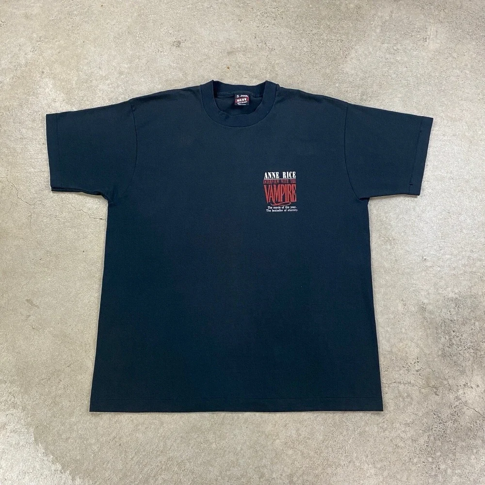 Vintage Anne Rice Shirt Adult XL Black Interview With The Vampire Movie Promo